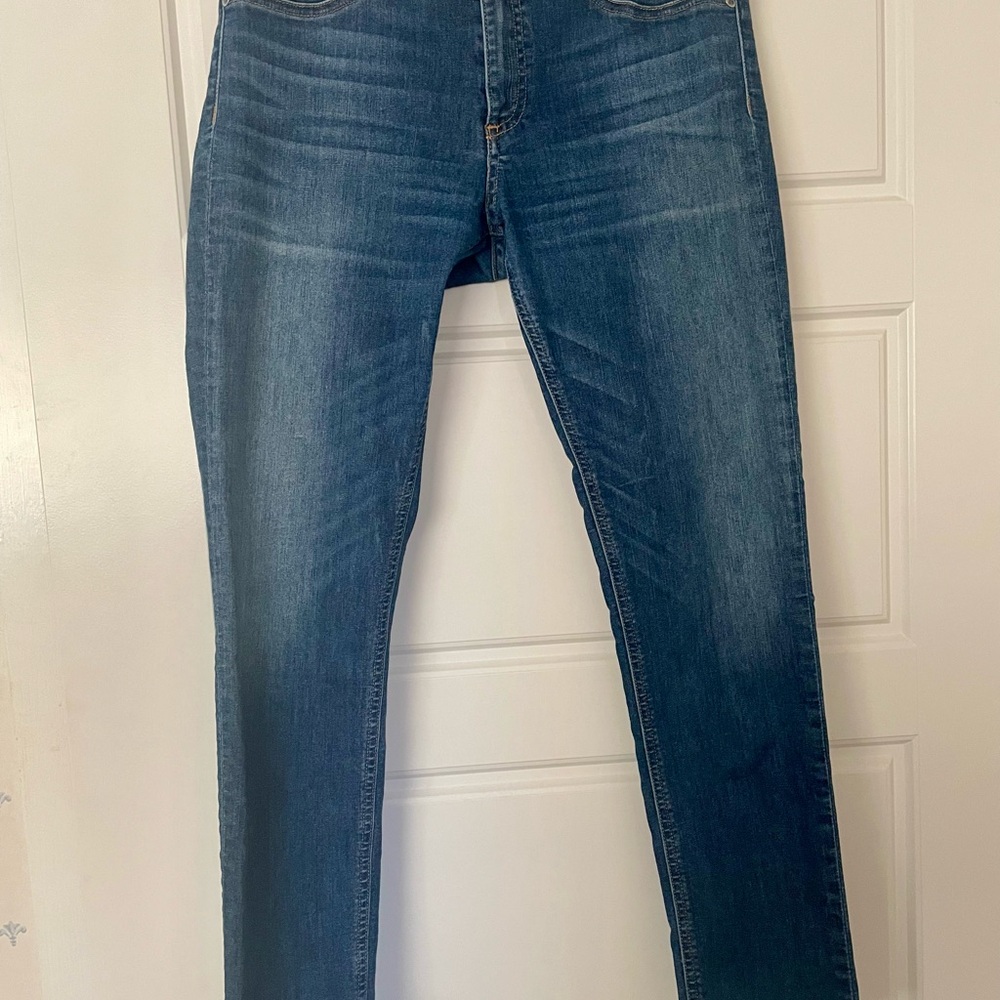 rag & bone Men's Slim Straight Jeans in Medium Blue